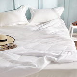 Dekbed 155x220 cm zomerdeken, zomer dekbed 155 x 220, licht dun zacht ademend zomerdekbed, deken 150gsm microvezel wit (155x220cm)