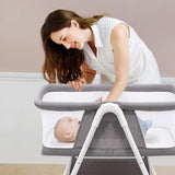 Babybed/wiegwieg/reisbed/babybedje/babywieg/babywiegwieg, eenvoudig draagbaar wiegje, verstelbaar draagbaar bed voor baby's/pasgeborenen (grijs)
