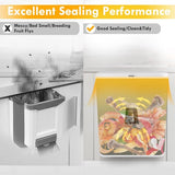 Vuilnisbak met deksel, 9 liter, keuken, kleine hangende afvalbak, wandmontage, plastic, compostemmer, geurdicht, afvalbak, deur om op te hangen, voor camper, keukenkast (wit)