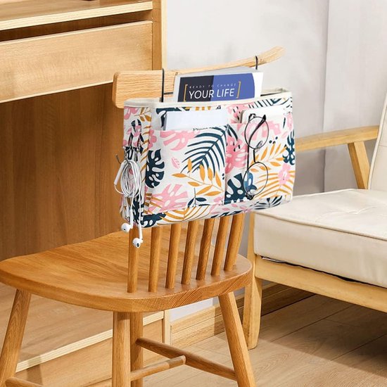 Bedtas om op te hangen, bedlade om op te hangen, 2 stuks opbergtas op bed met haken, slaapzaal bed-organizer, desktop-opbergrek voor hoofdeinden, stapelbedden, slaapzalen