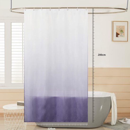 Textiel douchegordijn gemaakt van stof, anti-schimmel, waterdicht, wasbaar