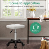 Hexagon rolkruk, in hoogte verstelbare kruk met wielen voor spa-salon massage, wit