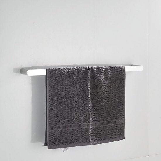 Handdoekhouder 60 cm, roestvrij stalen handdoekstang voor badkamer en keuken, chroom