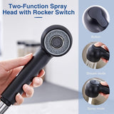 2 straalsoorten vaatsproeier vervangkop zwart spoelsproeikop kraan voor keukenkraan en badkraan