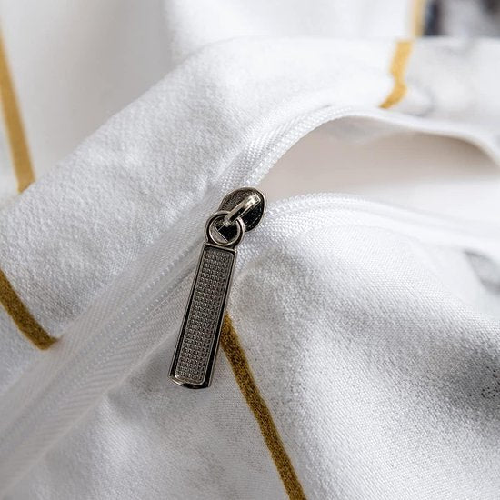 Beddengoed, 200 x 200 cm - zwart, witte bladerenpatroon, dekbedovertrekset, 3-delige set - zachte microvezel dekbedovertrek met verborgen ritssluiting en 2 kussenslopen 80 x 80 cm - XRE