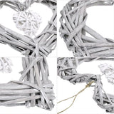 Wanddecoratie met hartjes, mandkrans in hartvorm, voor bruiloft, feest, huis en slaapkamer. Vertaling: Muurdecoratie met hartjes, een mandkrans in de vorm van een hart, geschikt voor bruiloften, feesten, het huis en de slaapkamer.