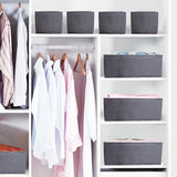 Set van 8 lades voor een organisatiesysteem in een kast, opvouwbare lade opbergdoos gemaakt van niet-geweven stof, ondergoedorganizer voor kledingkast om kleding, beha's, sokken, slipjes en stropdassen op te bergen.