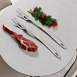 vleesvorken en grillvorken, roestvrijstalen grillvork braadvork worstvorken serveervork voor keuken braadgrill 33,5 cm (pak van 2)