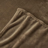 Knuffeldeken, pluizige deken, bruin, fleecedeken, 150 x 200 cm, XL, warme bankdeken, knuffelige woondeken, zacht als woonkamerdeken, bankdeken voor de winter