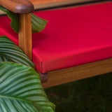 Tuinbankkussen, zitkussen, voor patio, meubels, 2-zits, waterafstotend, zacht en duurzaam materiaal, comfortabele en lichte vezelvulling, gemakkelijk te reinigen (rood)