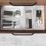 Koelkastorganizer, boxset voor keuken, kasten (8 stuks), plastic organizer, 20 cm lang, opbergsysteem, transparant voor badkamer, eetkamer, vriezer, keukenkast, organizer lade