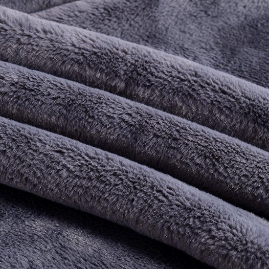 Fleecedeken, 600GSM ultrazachte en warme flits in het licht pluche deken voor slaapbank, herfst, winter en lente, 150 x 200 cm, grijs
