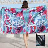 microvezel strandlaken - strandlaken groot 160x80cm -strandhanddoeken zandvrij - sneldrogende en lichte strandhanddoeken. Geschikt voor camping, sportschool, strand.