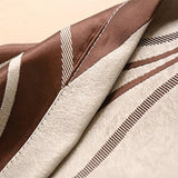 Set van 2 geometrische moderne gordijnen voor de woonkamer (245 x 140 cm, bruin)