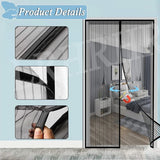 Magnetisch vliegengaas, insectenbescherming, vliegengordijn, muggennet voor balkondeur, terrasdeur, automatisch sluiten, zonder boren