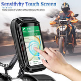 Mobiele Telefoon Houder Waterdichte Motorfiets Mobiele Telefoon Houder Motorfiets Scooter Smartphones Mobiele Telefoon Houder Anti-Shake Mobiele Telefoon Houder Motorfiets Achteruitkijkspiegel Mobiele Telefoon Houder voor Smartphone 6.5 Inch