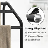 3-Tier Towel Rack Stand with Storage Platform, Free Standing Metal Towel Drying Rack, Washcloth Holder, Bathroom Storage Organiser