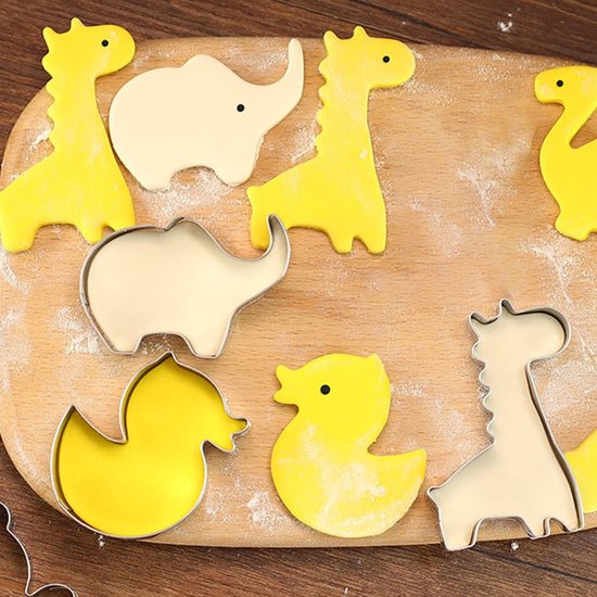 Uitsteekvormen voor dieren, doe-het-zelf uitsteekvormen voor dieren, 9 stuks koekjessnijders voor dieren, roestvrij staal voor bakken, fondant en koekjes