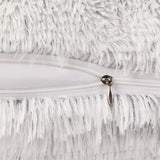 Set van 2 kussenslopen, superzacht, wollig, kussenhoezen, 40 x 40 cm, decoratieve dubbelzijdige pluche bankkussens, knuffelkussensloop, kunstbont, kussen, knuffelkussen, bankkussen, voor bank,