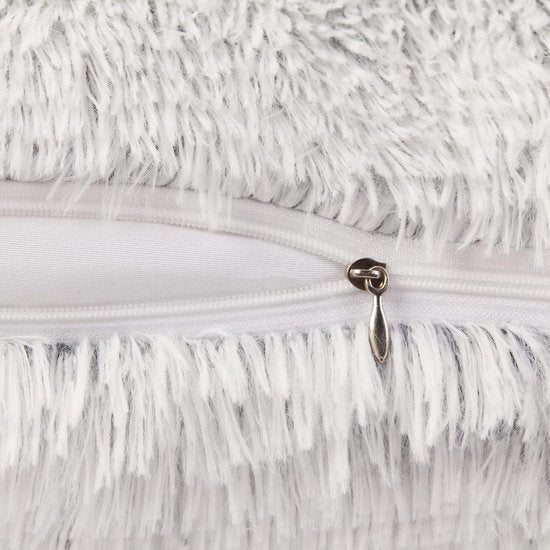 Set van 2 kussenslopen, superzacht, wollig, kussenhoezen, 40 x 40 cm, decoratieve dubbelzijdige pluche bankkussens, knuffelkussensloop, kunstbont, kussen, knuffelkussen, bankkussen, voor bank,