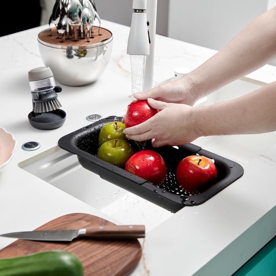 Zeefmand boven de gootsteen (zwart 2 stuks)
