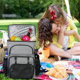 Koelrugzak, 35 liter, thermische rugzak, koeltas, waterdichte picknickrugzak met flesopener, voor picknick, camping, strand, wandelen, reizen, winkelen