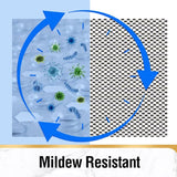 Antislip douchemat, 60 x 60 cm, badmat antislip met afvoer, zachte PVC Loofah antislipmat, badkuip, sneldrogende badmat, zwart