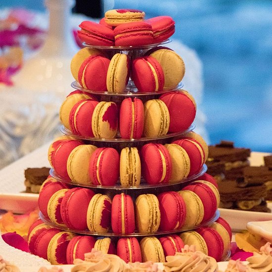 macaron tower 6 verdiepingen transparante cake stand plastic macaron display stand voor bruiloft verjaardag partij dessert gebak Cake plaat
