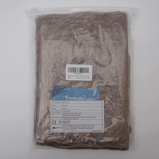 Bankovertrek, 3-zits, antislip bankovertrek voor L-vorm, bankbeschermer, chaise longue, hoekbank, 2-zits, hoezen, woonkamer, stoel, honden, huisdieren, bruin, 110 x 180 cm (slechts 1 stuk)