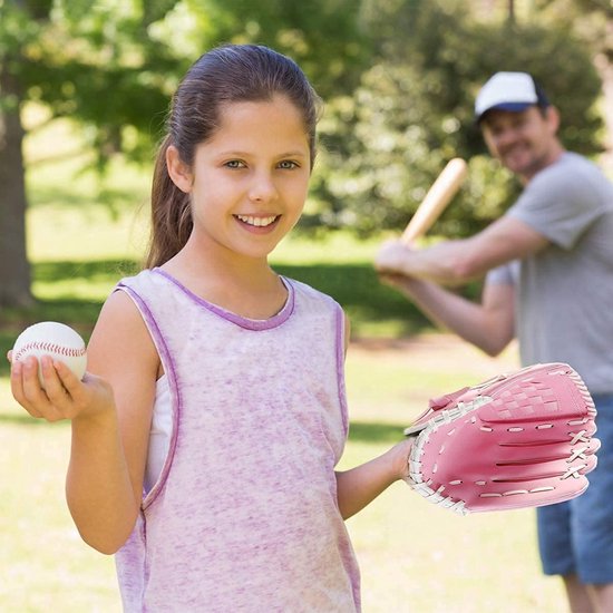 Honkbalhandschoenen - softbalhandschoenen met een bal, full baseball training wedstrijdhandschoen oordeel duurzame softbalhandschoenen voor kinderen en volwassenen