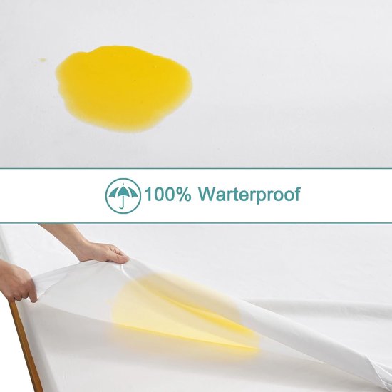 Matrasbeschermer, waterdichte, ondoorlaatbare matrastopper, van katoen; met Öko-Tex®-keurmerk, 60 x 120 cm.