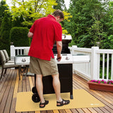 Vuurvaste tapijten voor open haard, grill en fornuis, 24 x 42 inch onder de grill beschermdek en terrasmat, gemakkelijk schoon te maken en herbruikbare vuurkorfmat, kaki