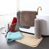 Antislip badmat, badkamertapijt, waterabsorberende badmat voor badkamer, vloermat, zachte pluche microvezel, badmat, douchemat (rood, 50 x 150 cm)