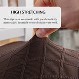 Shell Stoelhoezen Retro Stoelhoezen Stretch Spandex Print Lounge Hoek Stoelbeschermers voor Eetkamer Keuken Feest Banket Club Home Decor (Bruin-6 Stuks)