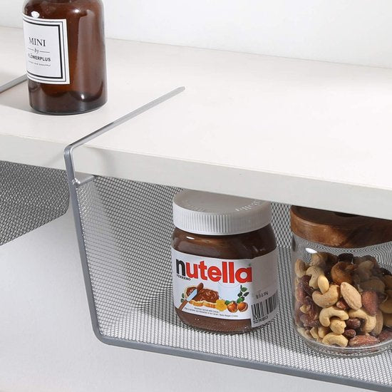 Hangmand opbergmand kastmand draadmand voor garderobekasten keuken metaal maat S