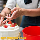 Siliconen bakvorm Ronde non-stick cakevorm Bakken Herbruikbare bakvormen Flexibele siliconen cakevorm Bakvormset (2 stuks)