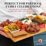 Chorus Houten Snijplank (Set van 3) - Luxe Bamboe Houten Plank Keuken Snijplank Keuken Snijplanken Met Sapgroef Voor Vlees, Groenten, Kaas - Houten Keukenplanken In Verschillende