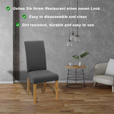 Stoelhoezen, set van 8, stretch stoelhoezen, schommelstoelen, stretch stoelhoes, elastische moderne hoes voor eetkamer, stoel, bruiloft, feesten, banket (antraciet)