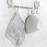 Multifunctionele stalen reinigingsdoek, draadvaatdoek, draadafwasdoek, stalen doek, afwasdoek voor nat en droog reinigen van hardnekkige vlekken van borden, potten, bakplaten, grills, fornuizen, ovens en meer
