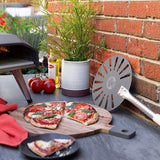 Pizzaschep - pizzaschep - pizzaschep metaal - aluminium pizzaschep met houten handvat (120cm lang) - pizzaschep voor pizzasteen - pizzaschep voor de grill & oven