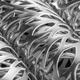 4 stuks uitgeholde ronde placemats, zilveren ronde placemats, uitgeholde ronde placemats, geperst, voor het isoleren van platte borden, tafeldecoratie (zilver)