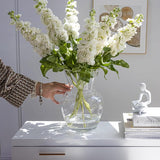 Vaas,hoogte: 27,5 cm, diameter: 19,5.transparant