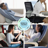 Lendenkussen, Memory Foam Lendensteunkussen voor bureaustoel en autostoel, Rugkussen met verstelbare riem, Ergonomisch ontwerp voor lendenbed, Verlichting van rugpijn