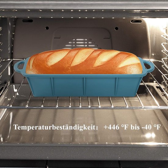 Broodbakvorm, siliconen broodvorm met roestvrijstalen frame, antiaanbakvorm voor taarten en brood, broodbakvormen, broodvorm, koning cakevorm