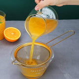 Gold Fine Mesh Zeef 3-delige set, Golden Flour zeef om te bakken, roestvrij stalen clander, gouden matcha theezeef, sausscheider, Stasher zeef