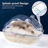 Hamster Badkamer Transparant Hamster Toilet Bad Kleine Dieren Afneembare Ronde Container Accessoires voor Chinchilla Gerbil Fret Cavia Muizen met Schep