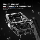 Fietspedalen, aluminium, antislip, 2-in-1 SPD-pedalen/platform, pedalen voor MTB, racefiets, stadsfiets, zwart