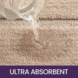 Badkamertapijt 60 x 110 cm, badmat antislip wasbare zachte badmat, microvezel absorberende badmat, badmatten voor badkuip, doucheruimte en badkamer - beige