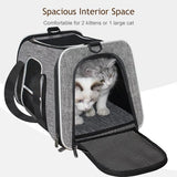 Soft Cat Carrier with Top Mesh Window and Pet Carrier Breathable for Medium Cats and Small Dogs Puppies up to 14 lb (Grey)