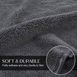 Set van 4 microvezel handdoeken, microvezel handdoek, pluizige microvezel badhanddoek, microvezel handdoeken voor het haar, zacht en absorberend, 40 x 76 cm, donkergrijs